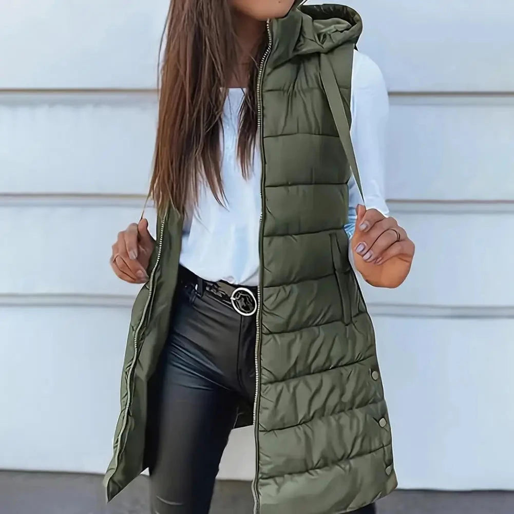 2025 Women  Down Vest Women's Puffer Vest Casual Zip Up GlowCart