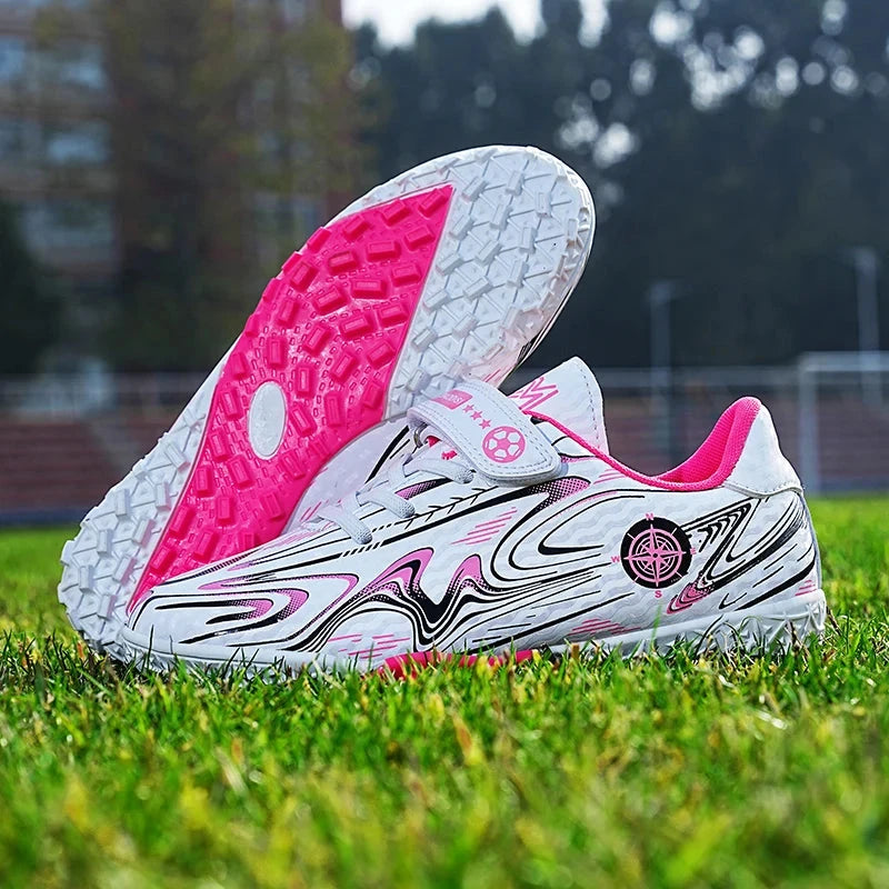 Childrens Football Shoes Boys Summer Breathe Primary Secondary School Students Youth Match Training Special FG/TF Football Shoes GlowCart