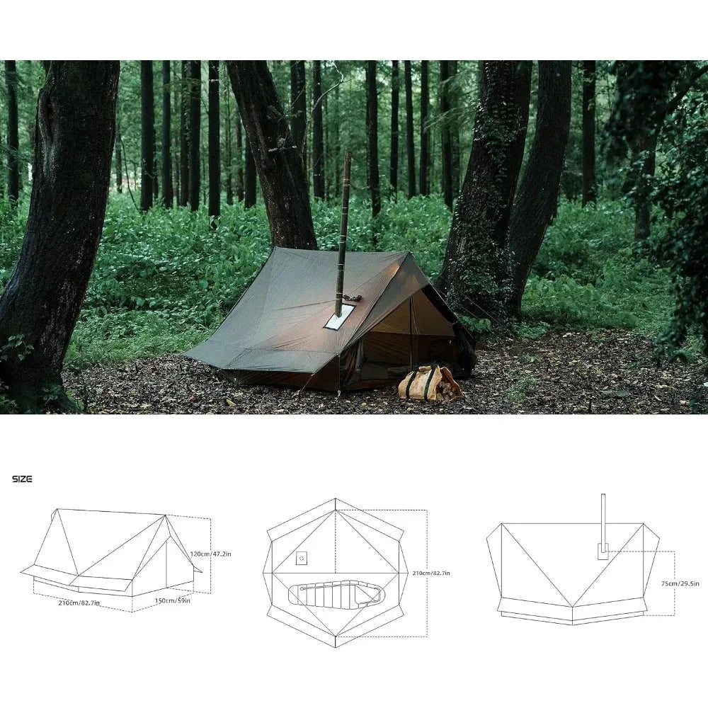 Hot Tent with Stove Jack – 4 Season Waterproof & Windproof GlowCart