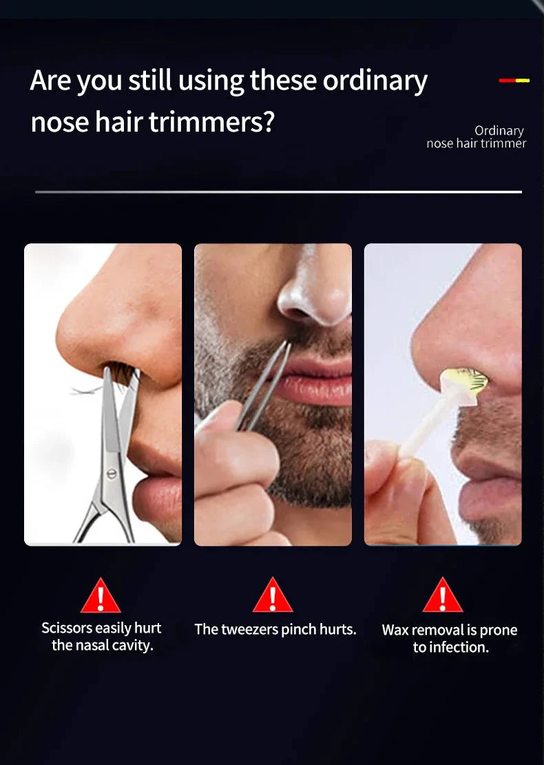 Mini Pocket Nose Hair Trimmer Painless Clipper Nose Ears GlowCart