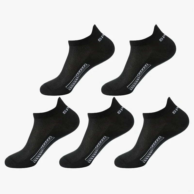 5/10 Pairs Cotton Men's Short Socks Crew Ankle Breathable Mesh Sports Casual Women Summer Low-Cut Thin Sock for Male GlowCart