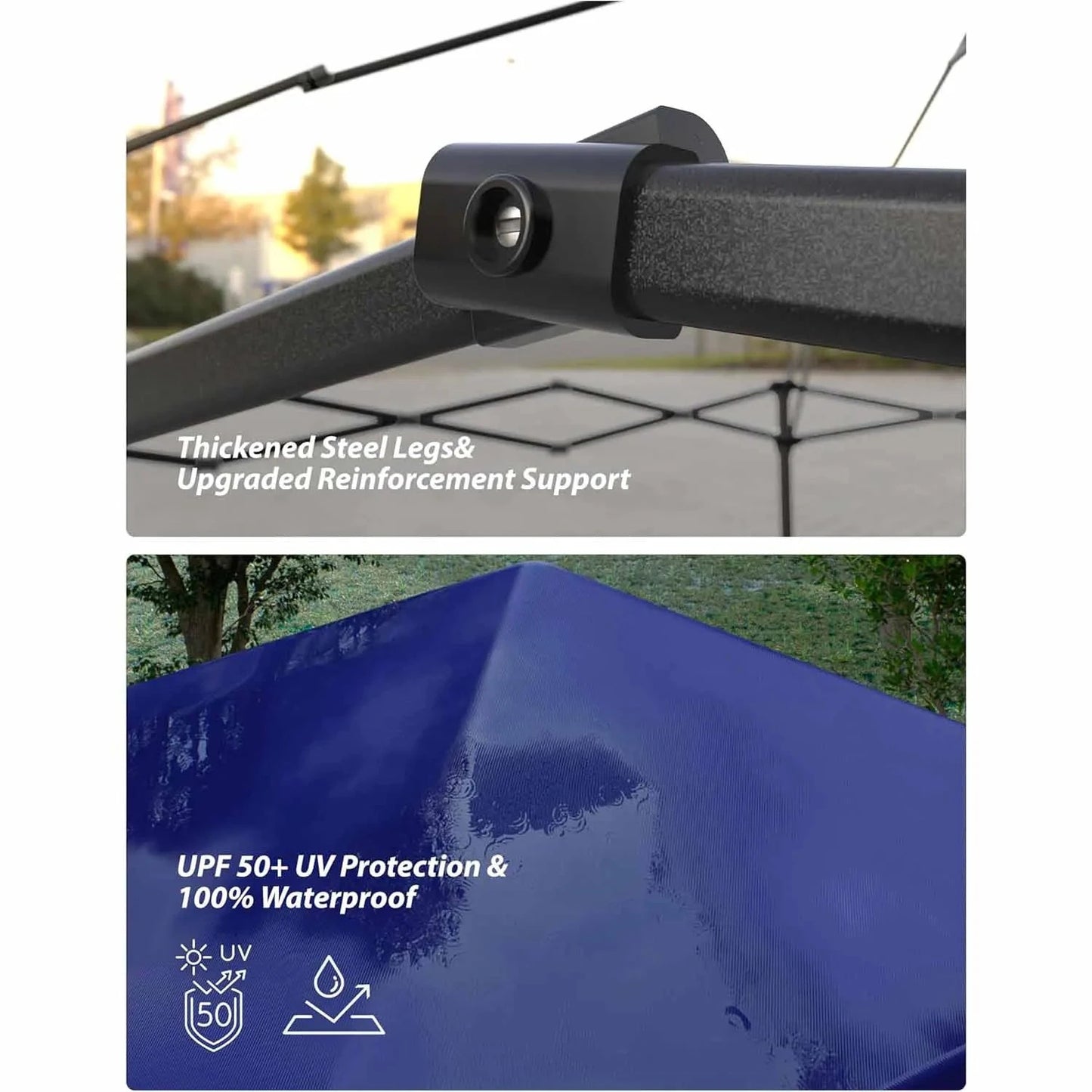 10x10 FT Pop Up Canopy Tent Outdoor Canopy Heavy Duty GlowCart