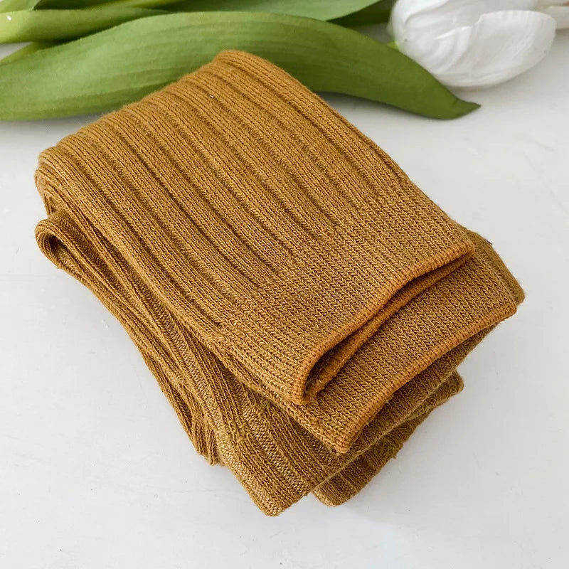 1-6 Years Girls Toddler Baby Basic Ribbed Sweater and Leggings Footless Tights Kids Little Girls Dress Bottom Top Pants GlowCart