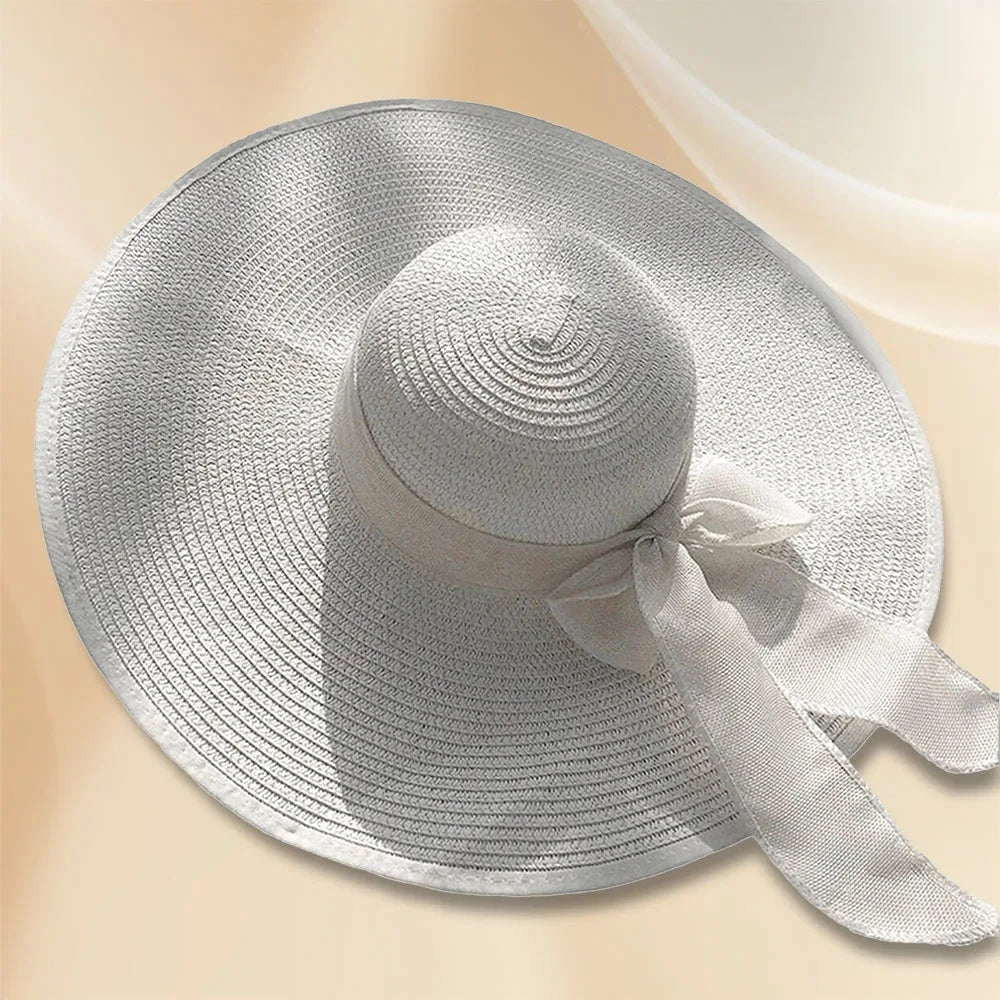 1pc Women's Oversize Brim Straw Hat Women's Summer Sun Block GlowCart