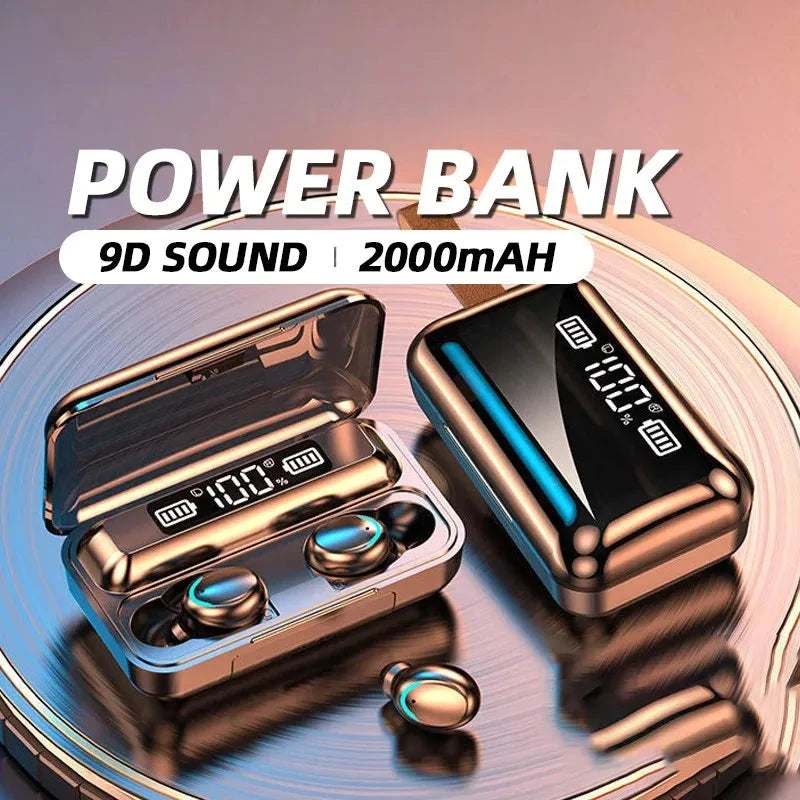 TWS F9-5 Earphone Bluetooth 5.3 Wireless Headphones Hifi GlowCart