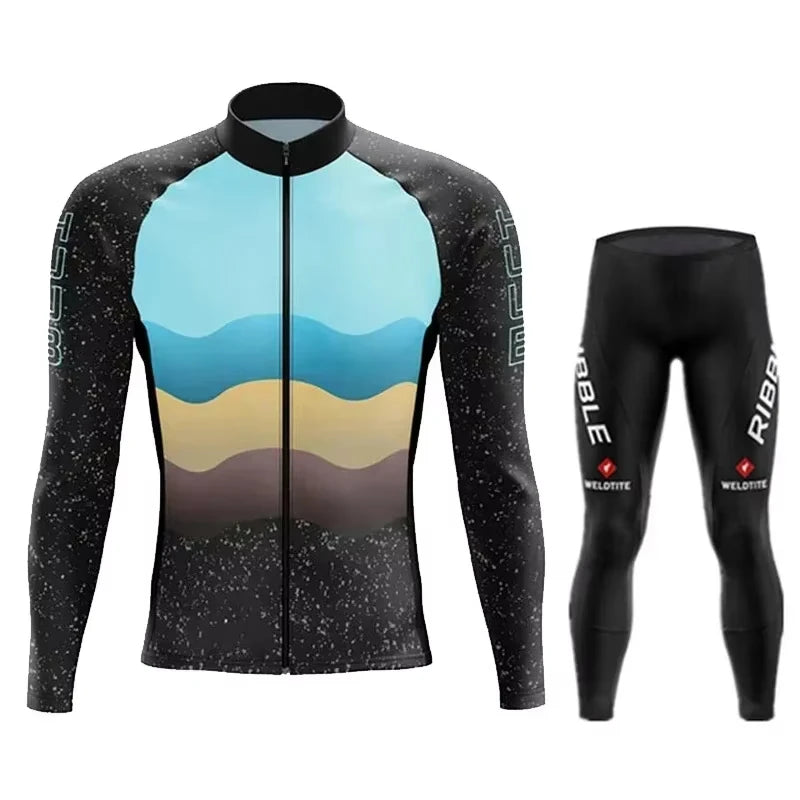 White  Cycling Jersey Set Ribble Weldtite Cycling Clothing Autumn Men Road Bike Shirt Bicycle Tights Mtb Maillot Culotte GlowCart