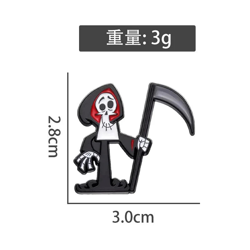 Metal Brooch Halloween Gift Badge Jewelry Wholesale Cap Pin GlowCart