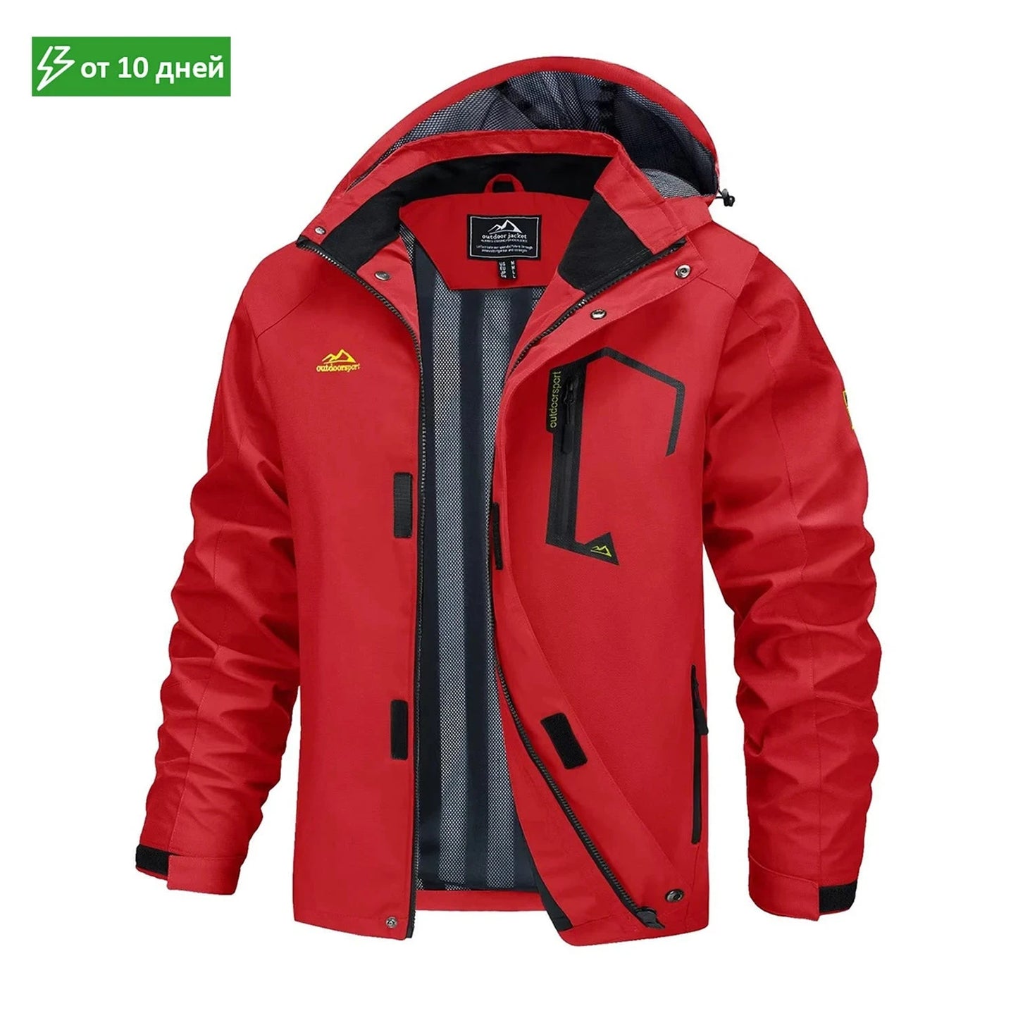 MAGCOMSEN Lightweight Jackets Mens Mesh Lined Rain Jackets GlowCart