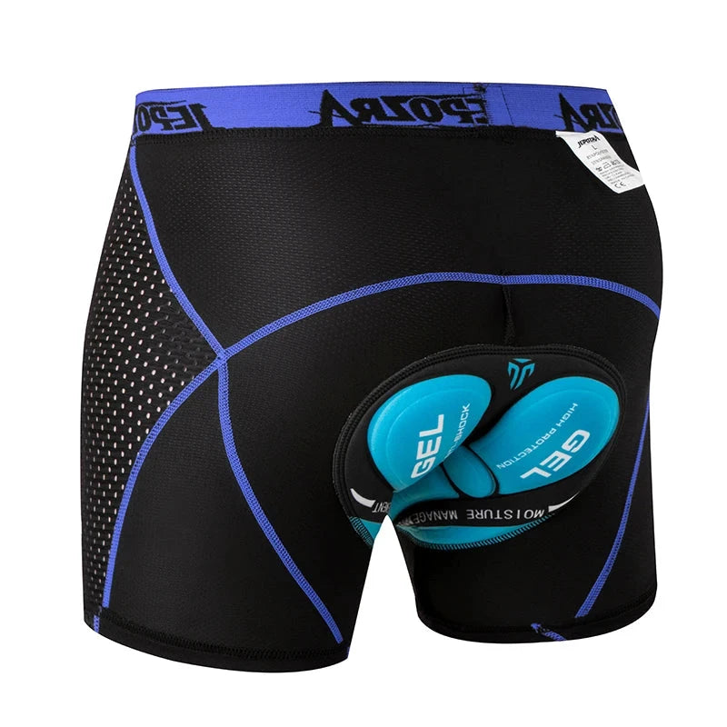 JEPOZRA Breathable Cycling Shorts for Men, 4D Gel Pad, Shockproof Bike Panties, Mountain Bike, Road Bike Underwear GlowCart