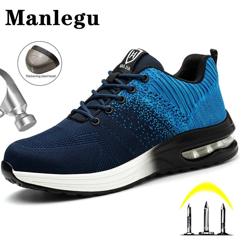 Lightweight Safety Shoes Women Men Air Cushion Work Sneakers GlowCart