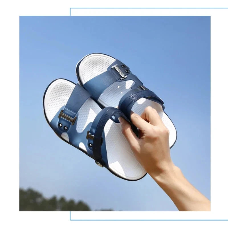 Summer Sandals Men Slippers Outdoor Beach Casual Shoes Zapatos De Hombre Indoor Durable Anti Slip Peep Toe New GlowCart