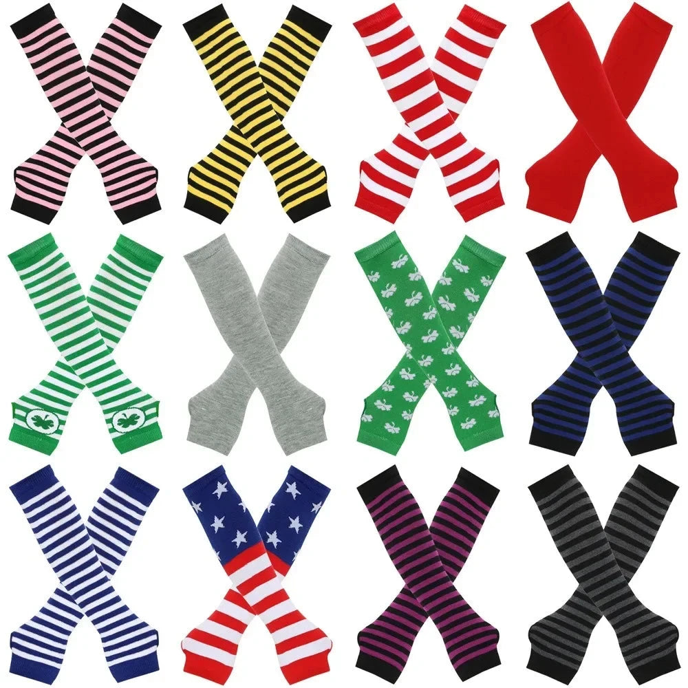 Warmer Knitted Long Fingerless Gloves Elbow Mittens GlowCart