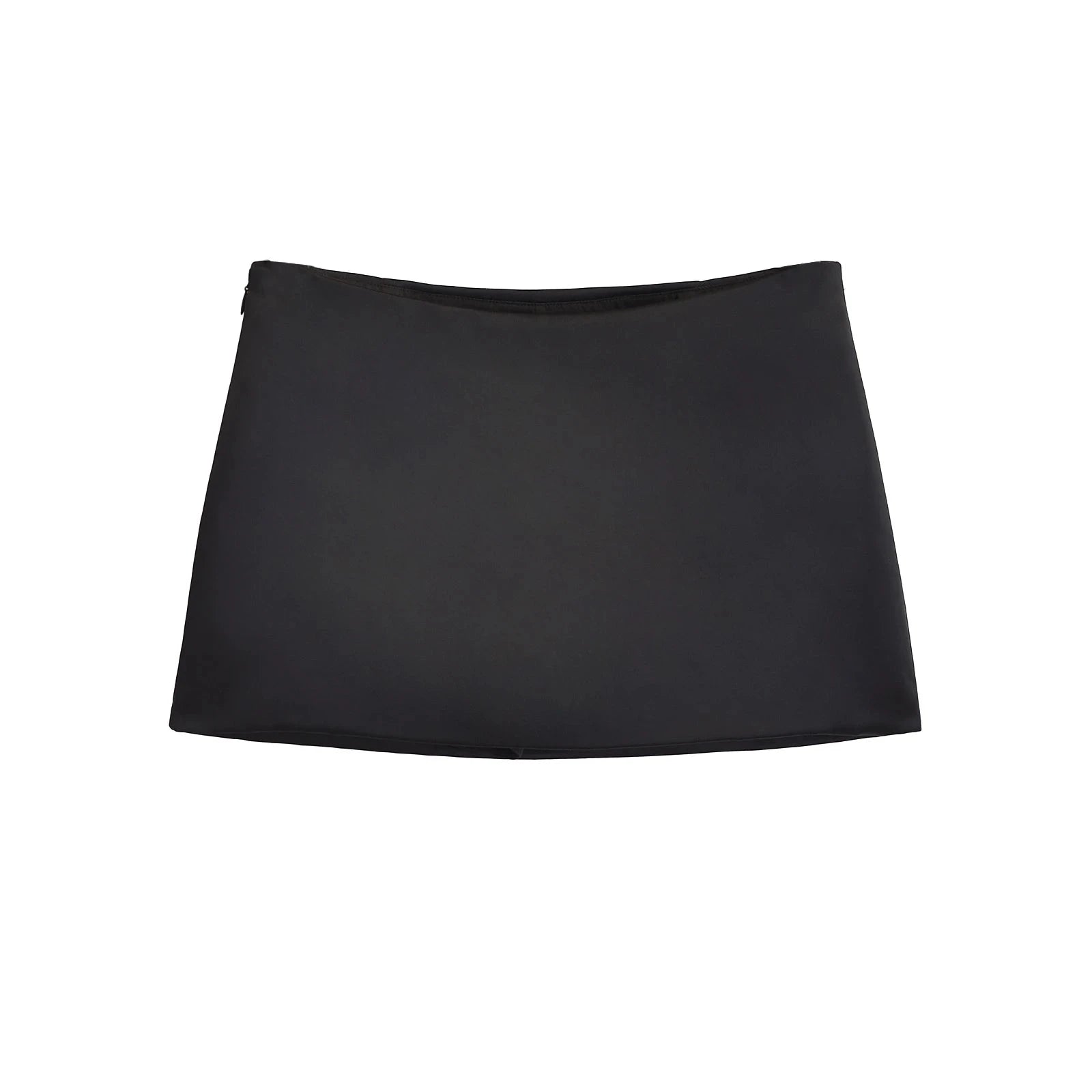 Summer Black Mini Skirts Women Elegant Sliky Satin Skirt Low GlowCart