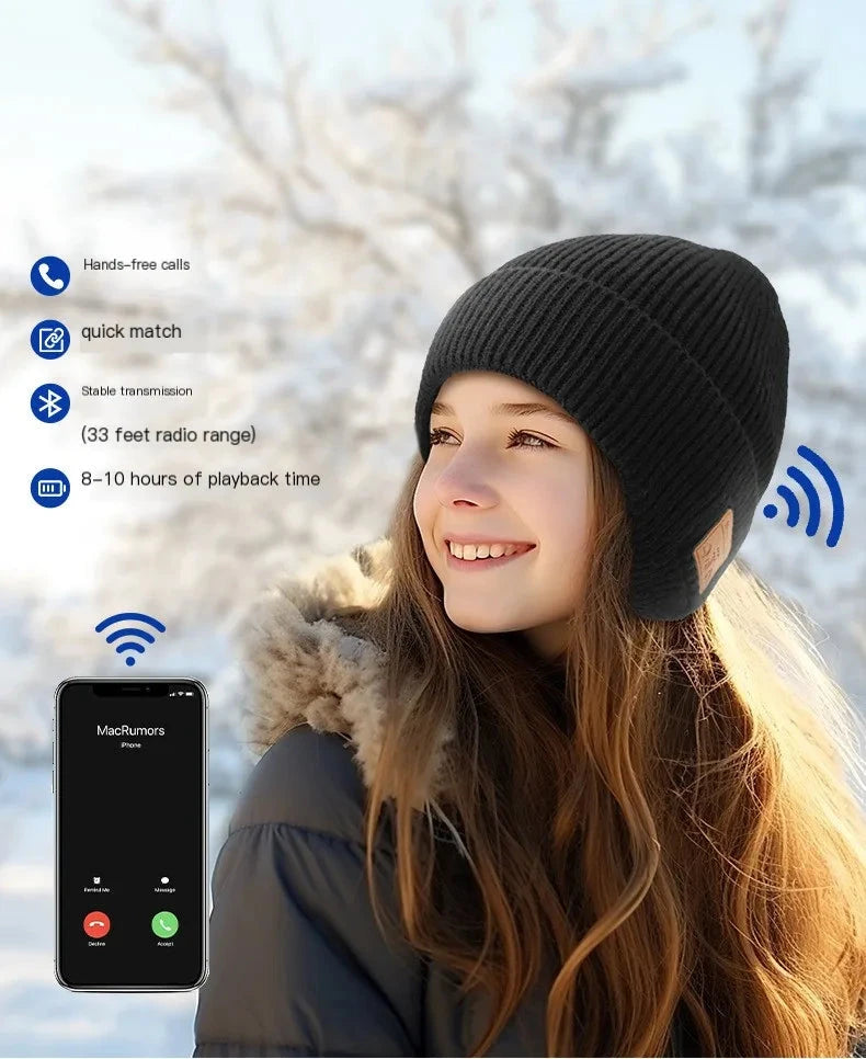 Wireless Bluetooth Earphone Hat Headset Rechargeable With GlowCart