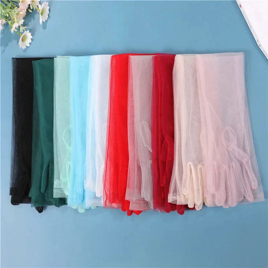 Women's Sexy Transparent Gloves Mesh Tulle Extra Long Gloves GlowCart