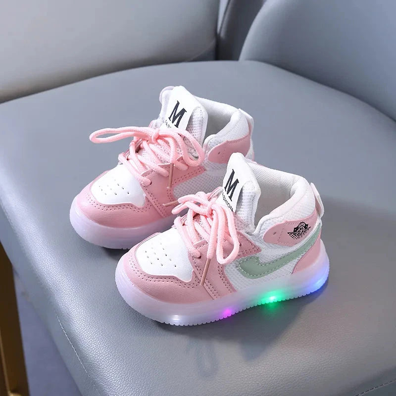 Children Shoe Spring and Autumn Boys Girls Lighted Sneakers Glowing Shoe Soft Soled Breathable Casual Infant Toddler Shoes GlowCart