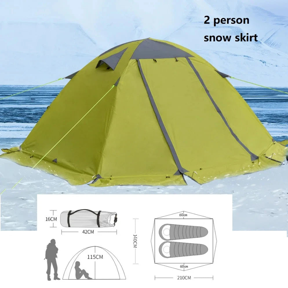 Camping Double Layer 2 Person Rainproof Tent Ultralight GlowCart
