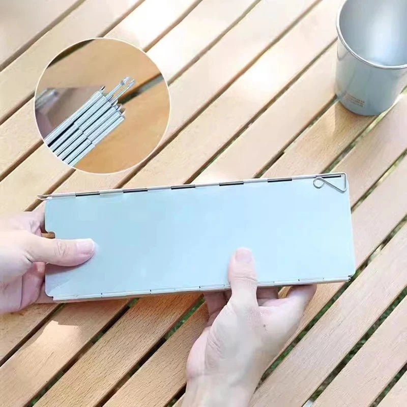 Stainless Steel Foldable Gas Stove Windshield 12/14/16 GlowCart