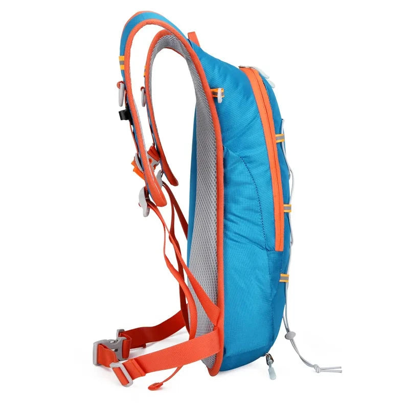 15'' Outdoor Backpack Nylon Hydration Pack for Hiking Running Mountaineering Travel Water Reservoir Pocket Adjustable Straps GlowCart
