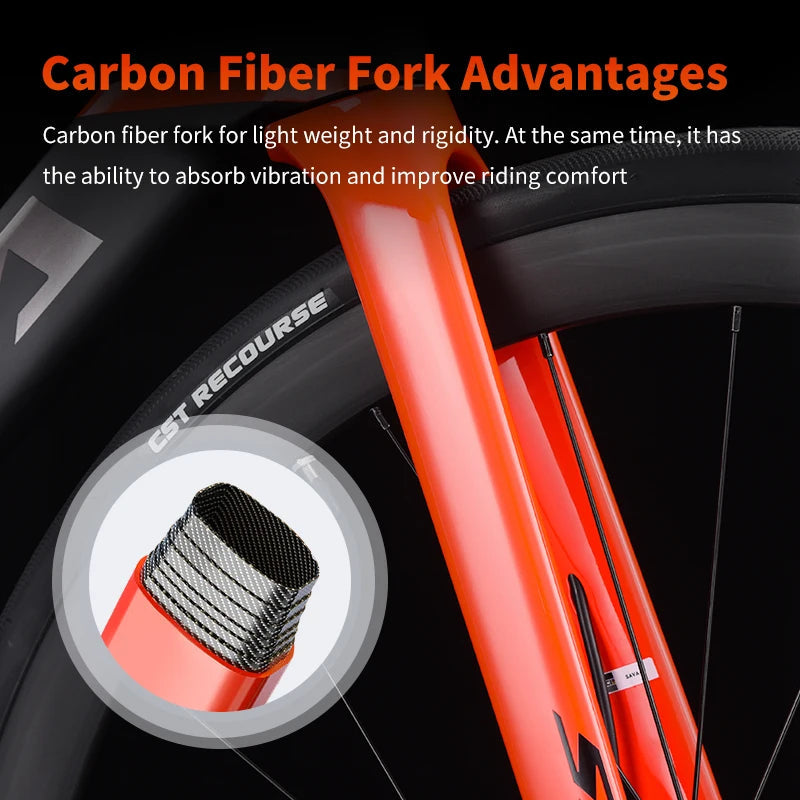 Low Price EX-7 Aluminum Road Bike with SHIMAN0 TIAGRAED-R4700 20 Speed Road Bike Race Bike UCI+CE Certified with LED Rear Light GlowCart