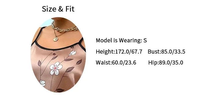 Women's Sleepwear Summer Floral Print Satin Nightgown Casual GlowCart