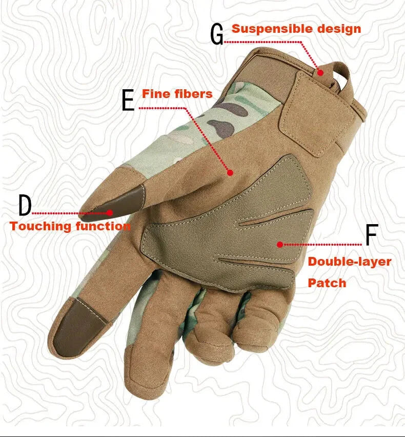 Tactical Touch Screen Gloves Motorcycle Gloves Men Women GlowCart