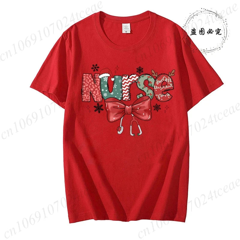 Christmas Nursing Women's T-shirts Christmas Nurse Shirt GlowCart