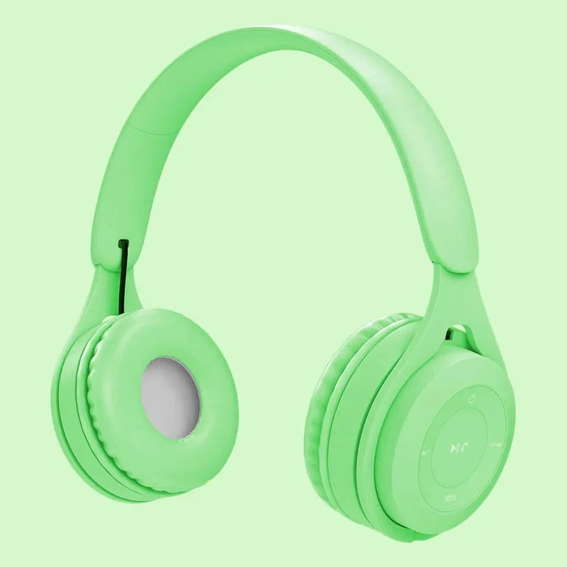 Y08 Macaron Wireless Bluetooth Headphones With Microphone GlowCart