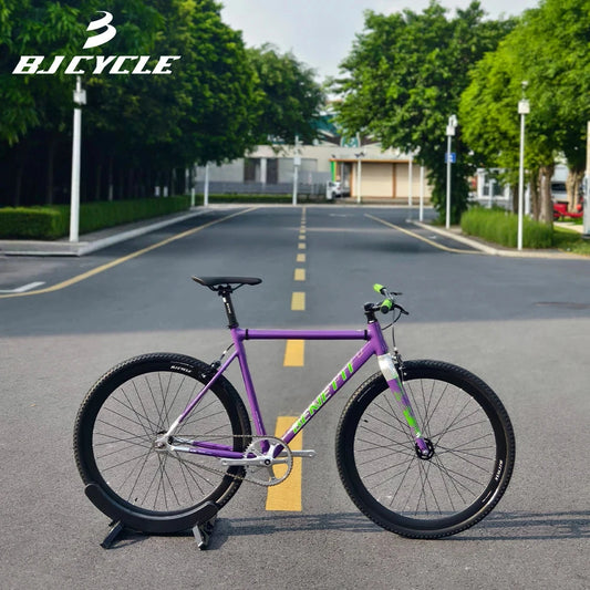 Fixed Gear Bike BJ CYCLE Bennetti brielle Fixie Bike Single Speed Gravel Retro Flip Flop MTB Free Wheel GlowCart