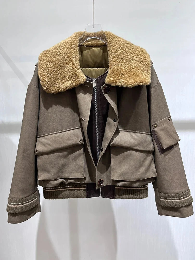 2025 New Women Winter Warm Goose Down Jackets Real Natural GlowCart