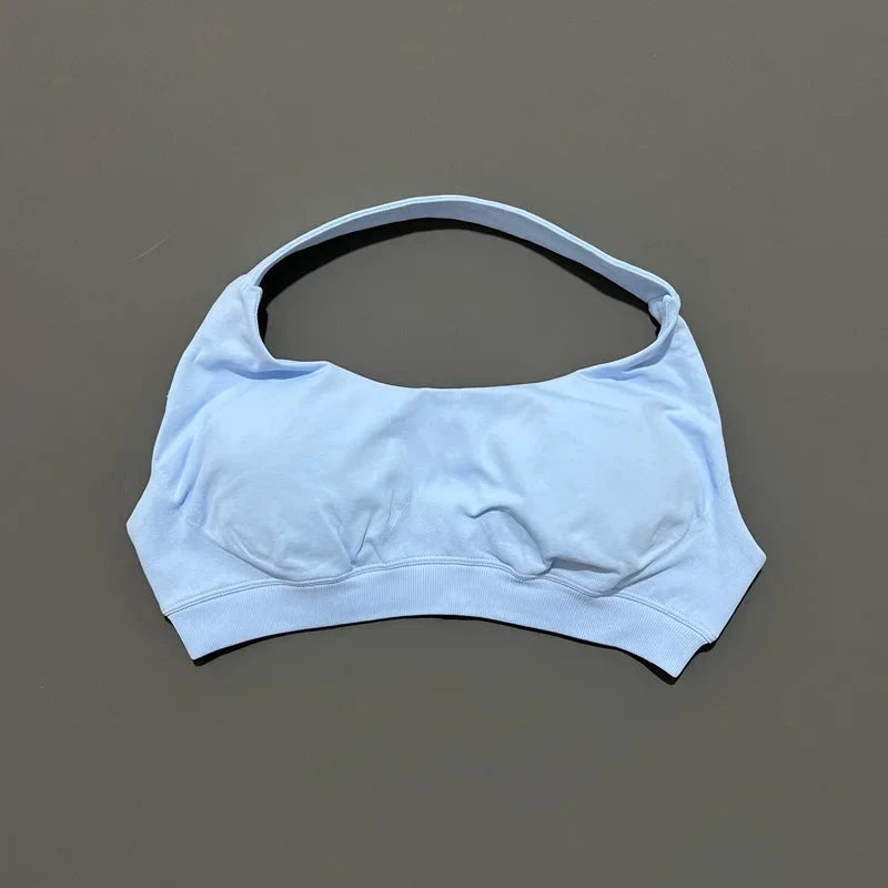 HISTELLO Impact Sports Bra Women Seamless Halter Clothes Push-up Vest Brassiere Gym Top Backless Yoga Workout Running Underwear GlowCart