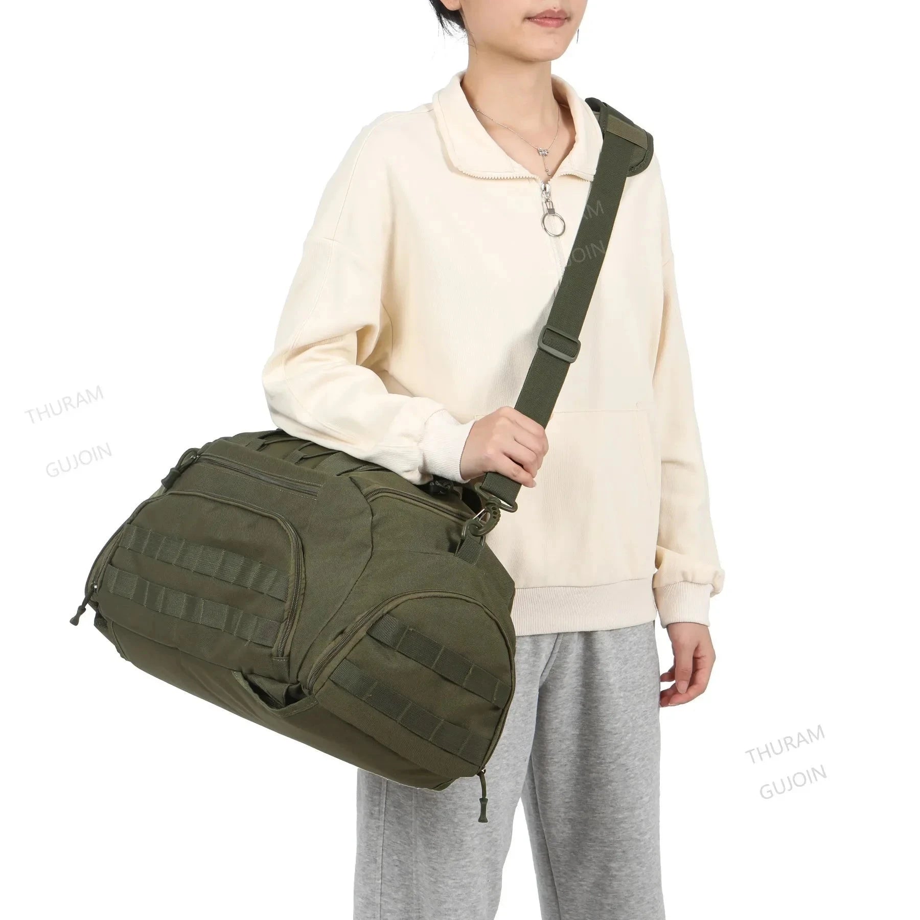 Gym Backpack with Shoe Compartment Convertible Duffel Sling GlowCart