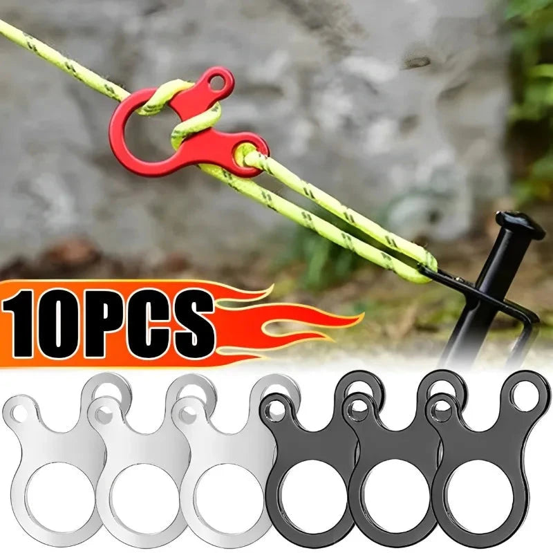 5/10pcs Tent Wind Rope Buckle 3 Hole Outdoor Camping GlowCart