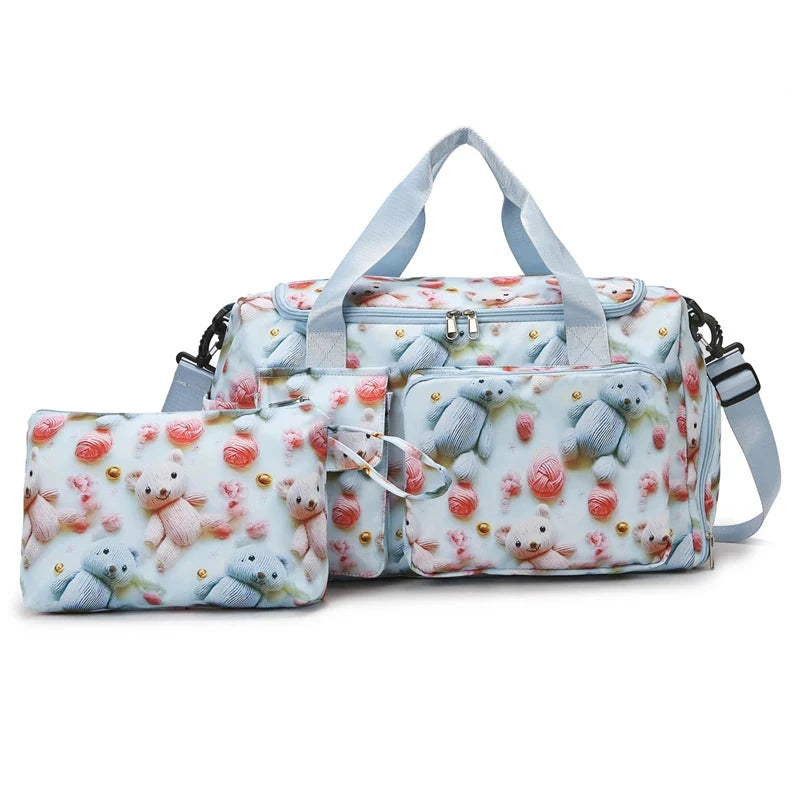 Oxford Travel Duffel Bag Fashion cute print With Shoe GlowCart