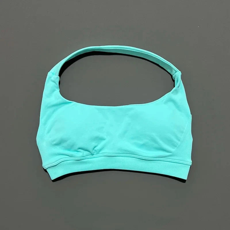 HISTELLO Impact Sports Bra Women Seamless Halter Clothes Push-up Vest Brassiere Gym Top Backless Yoga Workout Running Underwear GlowCart