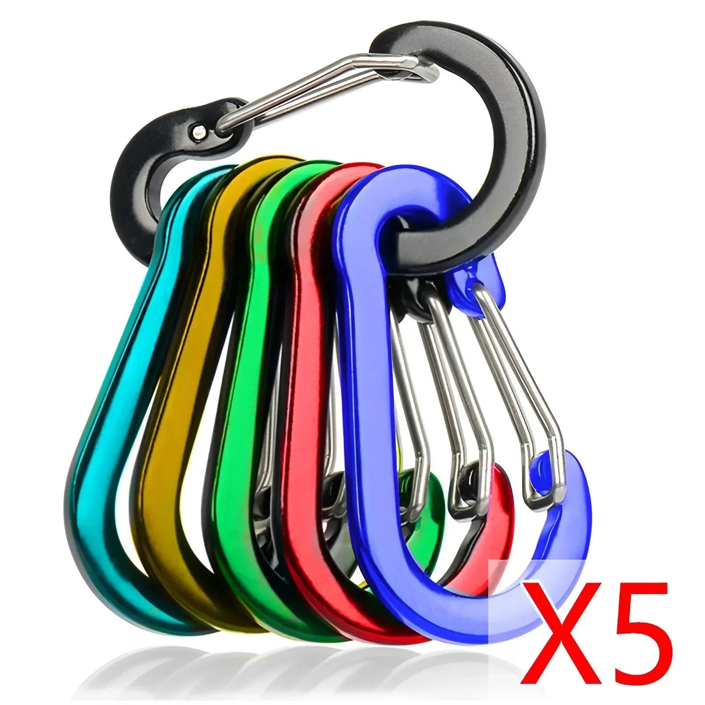 Mini Carabiner Keychain Alluminum Alloy D-ring Buckle Spring GlowCart