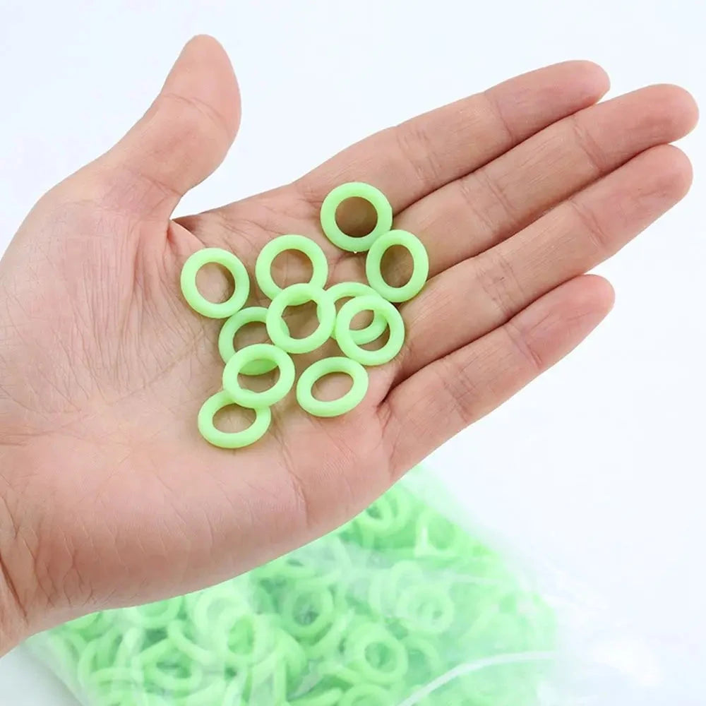 10-100pcs Silicone Luminous Tent Ground Nail Ring O-shaped GlowCart
