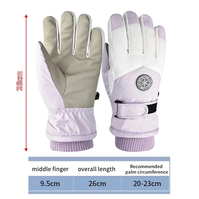 Cold Proof Winter Ski Gloves Outdoor Padded Warm Electric GlowCart