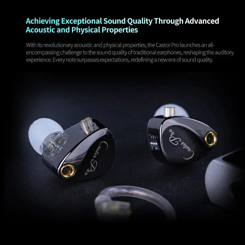 KZ Castor PRO 2DD Dynamic in Ear Earphones High-end Tunable GlowCart