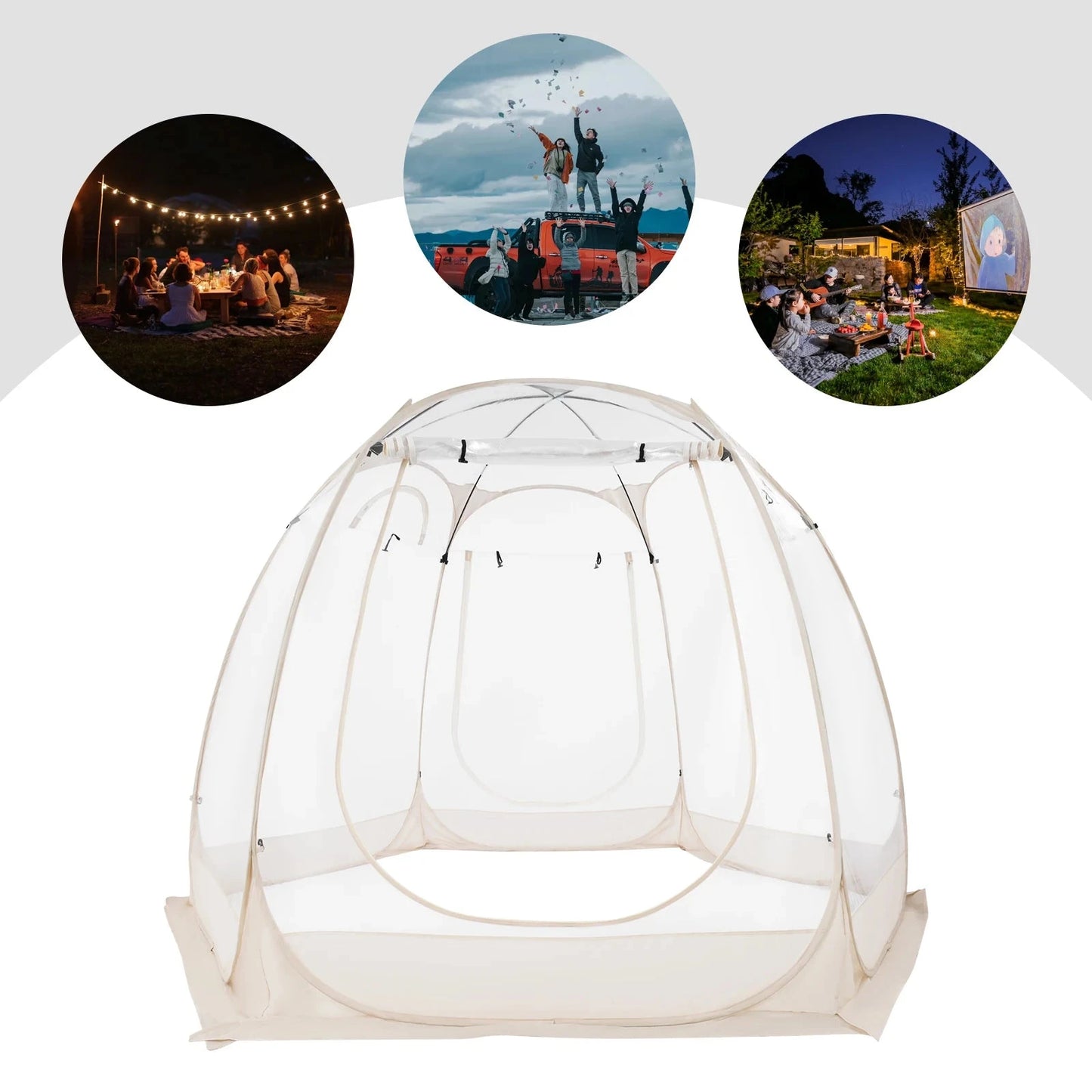 Clear Pop Up Bubble Tent Garden Courtyard Tent Camping Tent GlowCart