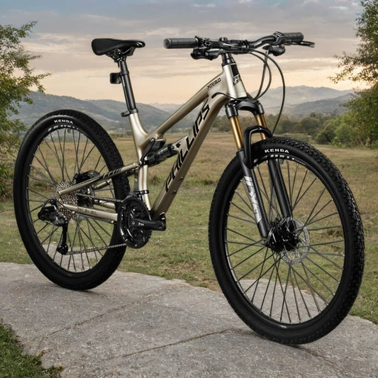 26/27.5 inch mtb Soft Tail DH Mountain Bike 27/33 speed Cross Country Bicycle aluminum alloy Full Suspension Downhill bicicleta GlowCart