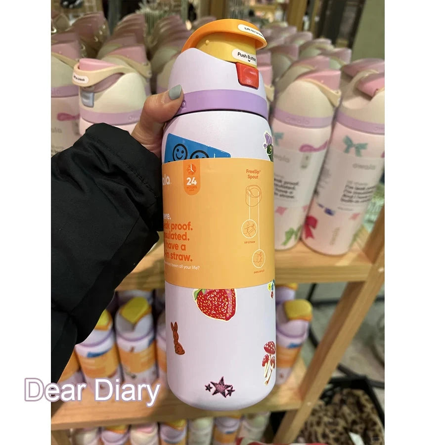 Owala Insulated Stainless Steel Water Bottle with Straw, GlowCart