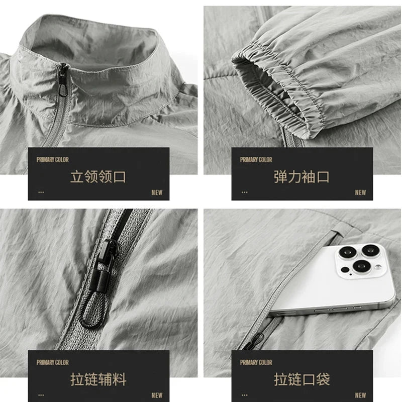 6XL 7XL 8XL Summer Jackets Men Windbreaker Coats Sports GlowCart