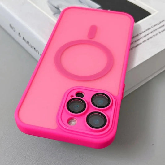 Magnetic Luxury Matte Translucent Armor Shockproof Case For GlowCart