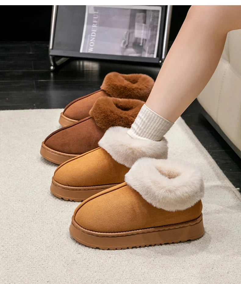 2025 High Quality of  Women's Fashion Snow Boots Fluffy GlowCart