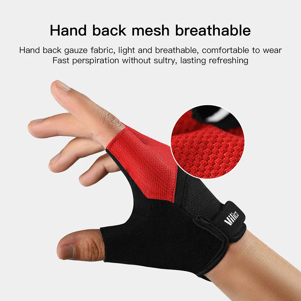 Cycling Half Finger Gloves Bike MTB Gloves Breathable Short Finger Thickened Palm Shock-Absorbing Anti Slip Outdoor Sport Gloves GlowCart