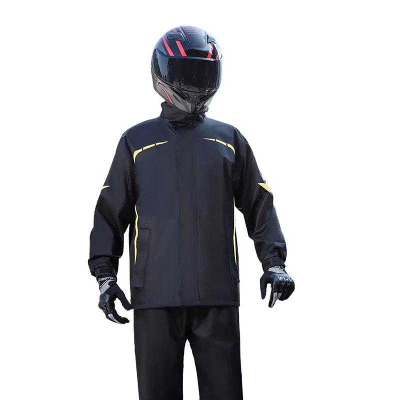 2025 New Motorcycle Raincoat Jacket Men Windproof Split Rain GlowCart
