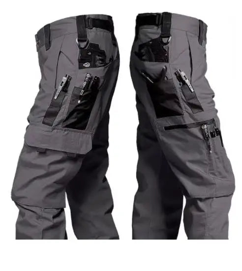 Men's Cargo Pants Multi Pockets Work Trousers Casual Tactical Pants Male Outwear Straight Autumn Winter Wear-resisting Trousers GlowCart