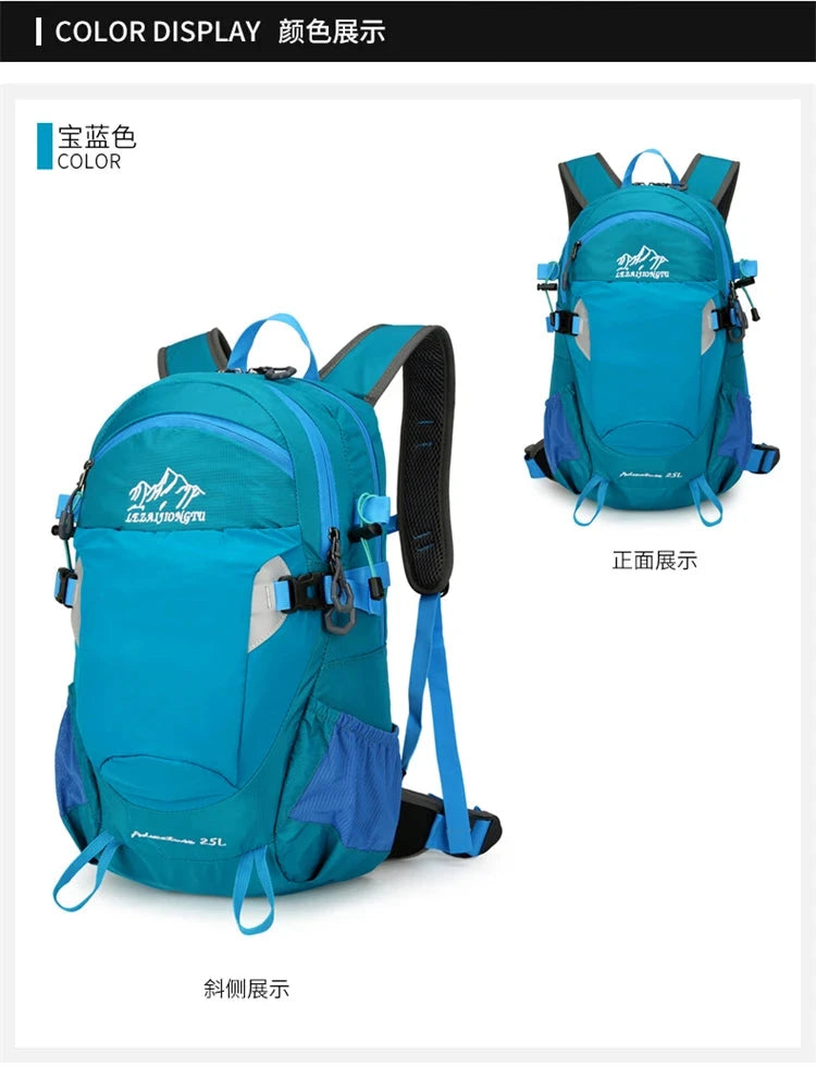 25L Professional Outdoor Hiking Mountaineering Backpack with GlowCart