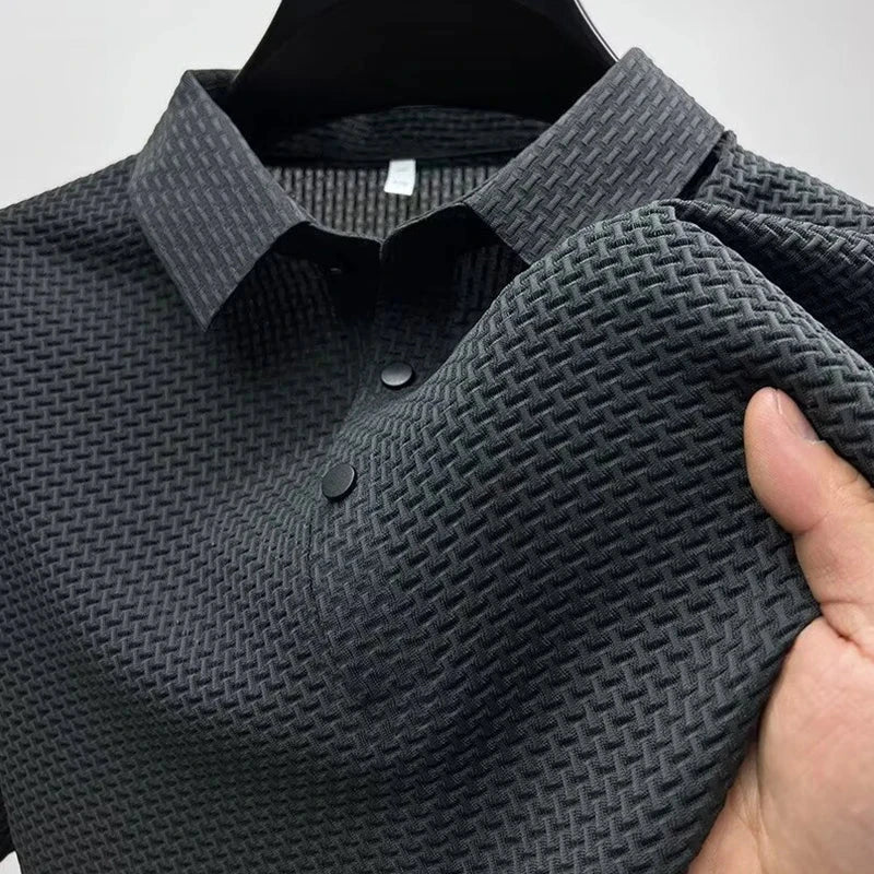 New Men's Business Casual Short Sleeved Bone Flower Solid GlowCart